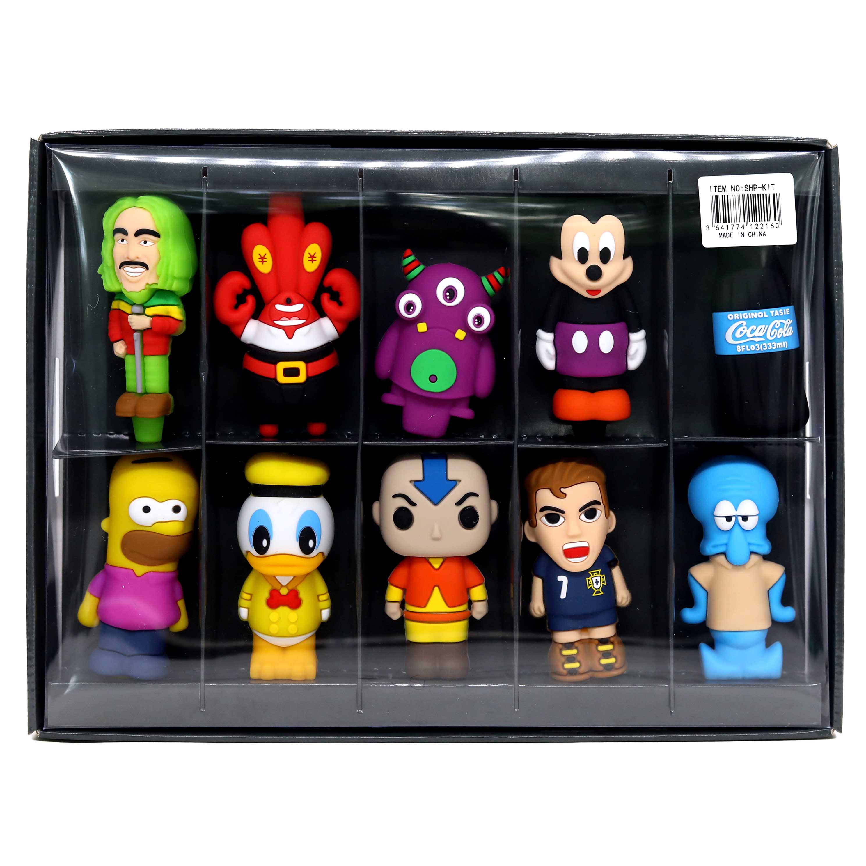 Mixed Cartoon Characters Silicone Handpipe | 4 inch | 10 Count Display | Assorted Designs product image
