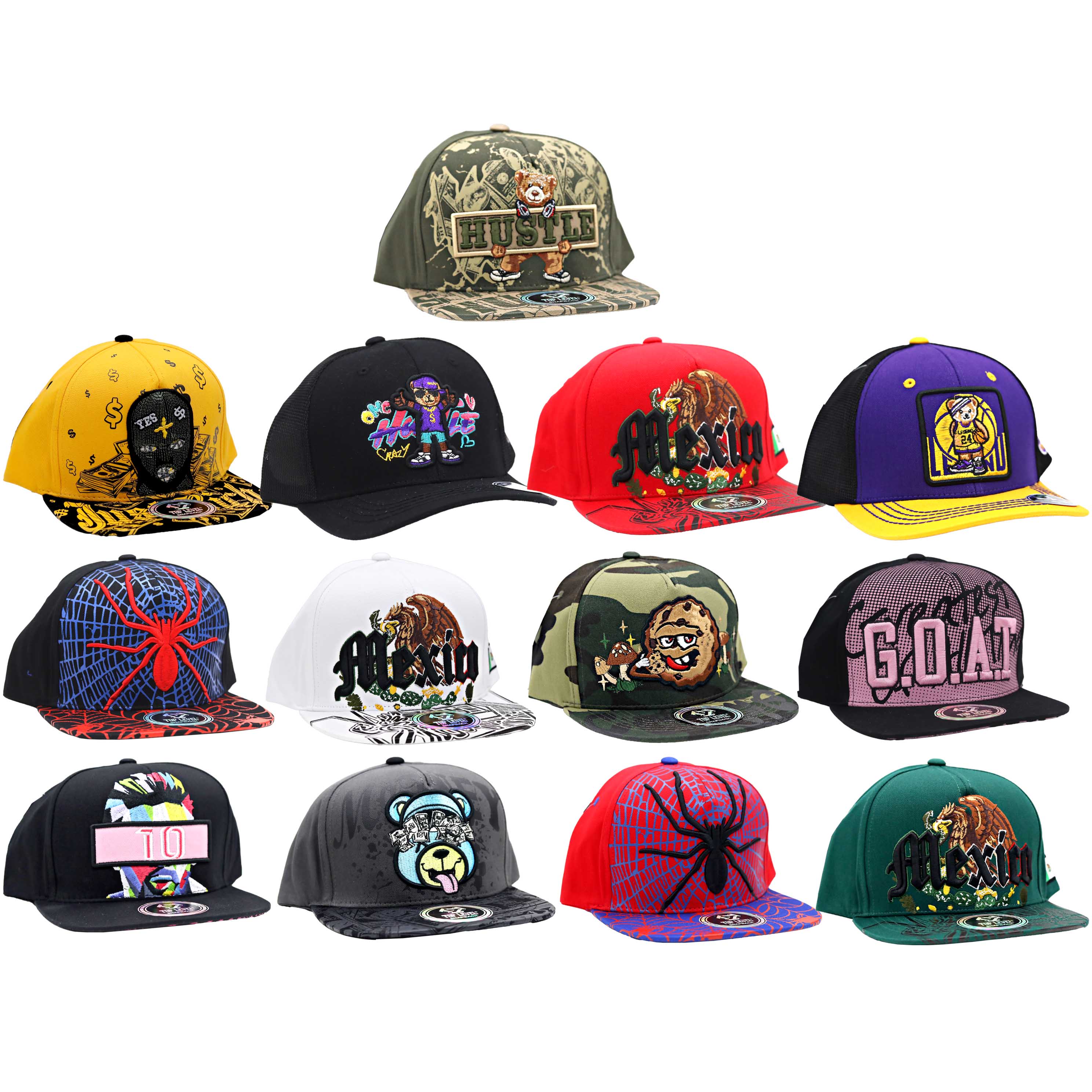 Mixed Designs Embroidery Logo Caps | Assorted Colors product image