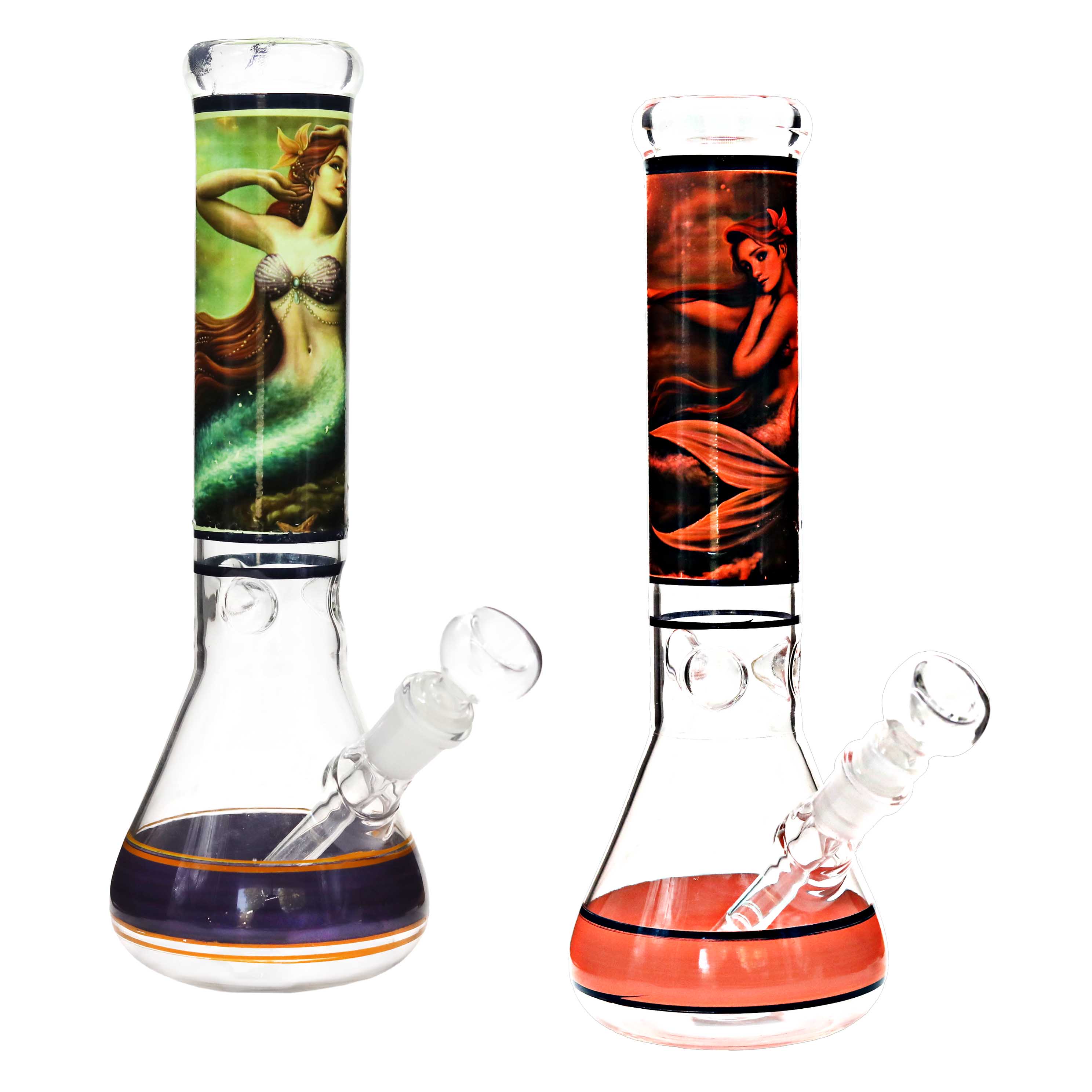 Mixed Printed Designs Beaker Waterpipe | 12 inch | Assorted Colors - image 1 of 2