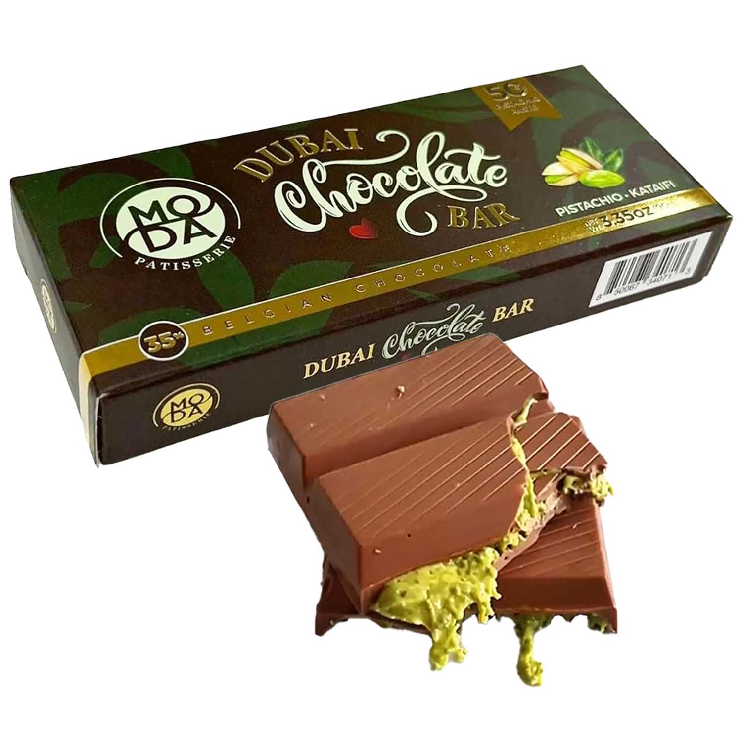 Moda Patisserie Dubai Chocolate | 95 Grams | 12 Count Display  product image