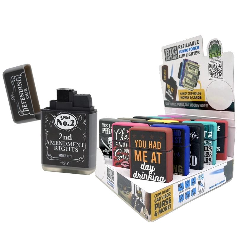 Smoke Zilla Big Bubba Turbo Torch Clip Lighter (23487) | 4 inch | 15 Count Display product image