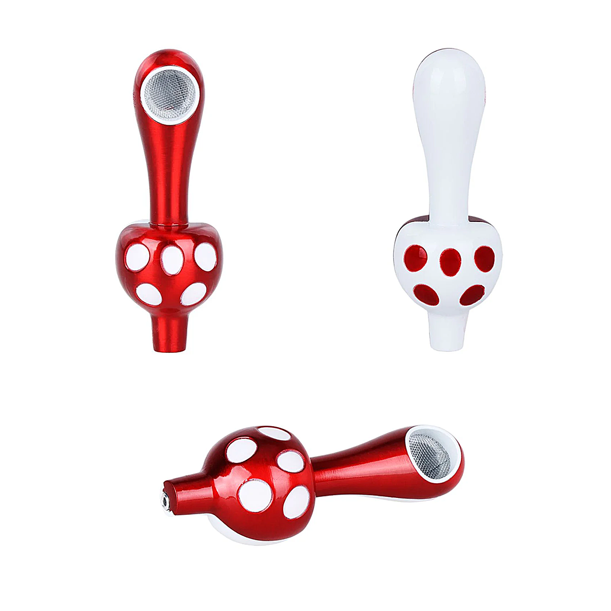 Mushroom Shaped Metal Pipe (MTP580) | 3 inches | 24 Count Display | Assorted Colors product image