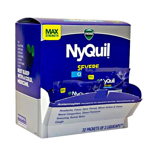 NyQuil Sever Cold & flu Liquicaps | 2 Pack | 32 Count Display product image