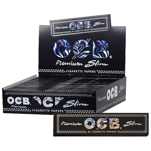OCB Premium Rolling Papers + Tips | Slim | 32 Count Display product image