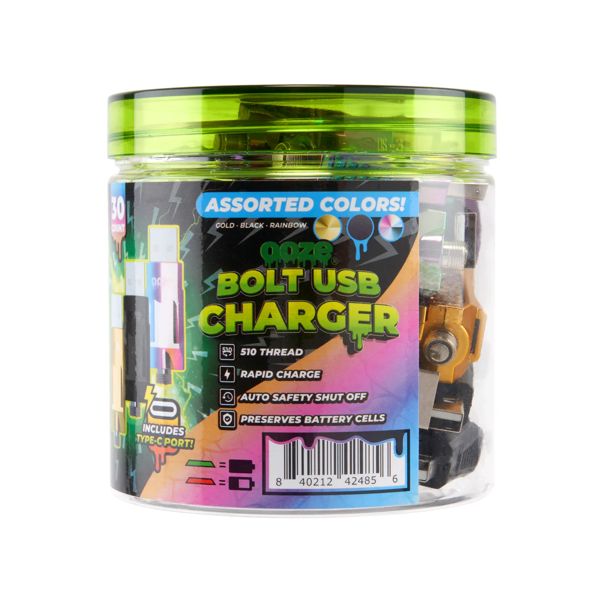 Ooze Smart Battery | 24 Count Display | Assorted Colors product image