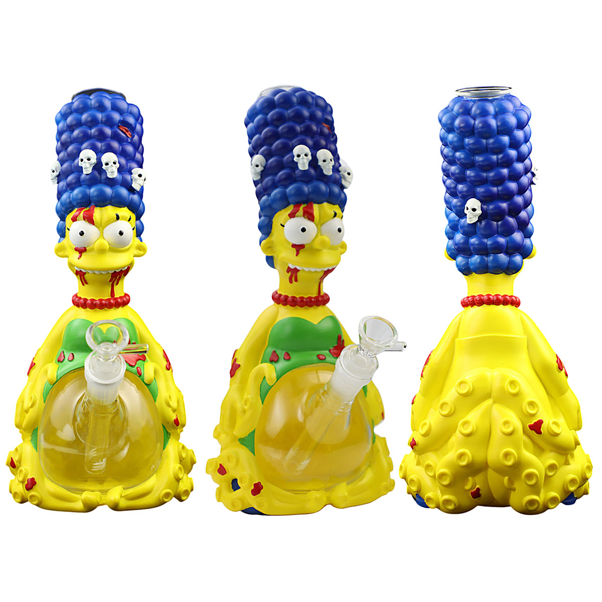 Octopus Marge Silicone Waterpipe (H507) | 11 inches | Assorted Colors product image