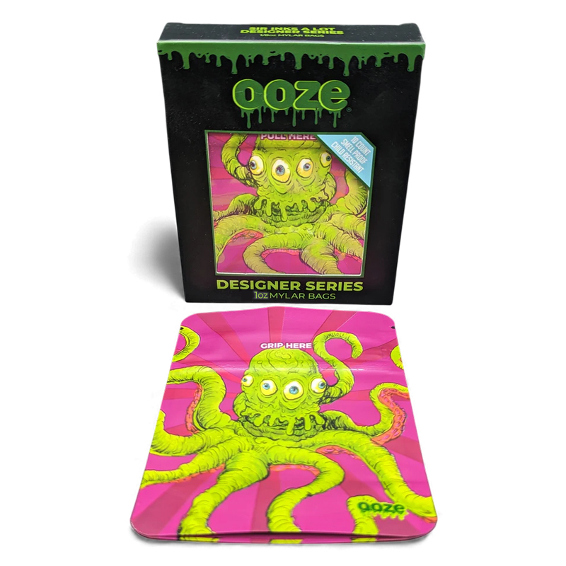 Ooze Designer Series Smell Proof Mylar Bags | 1oz | 10 Pack | Assorted Designs - image 2 of 2
