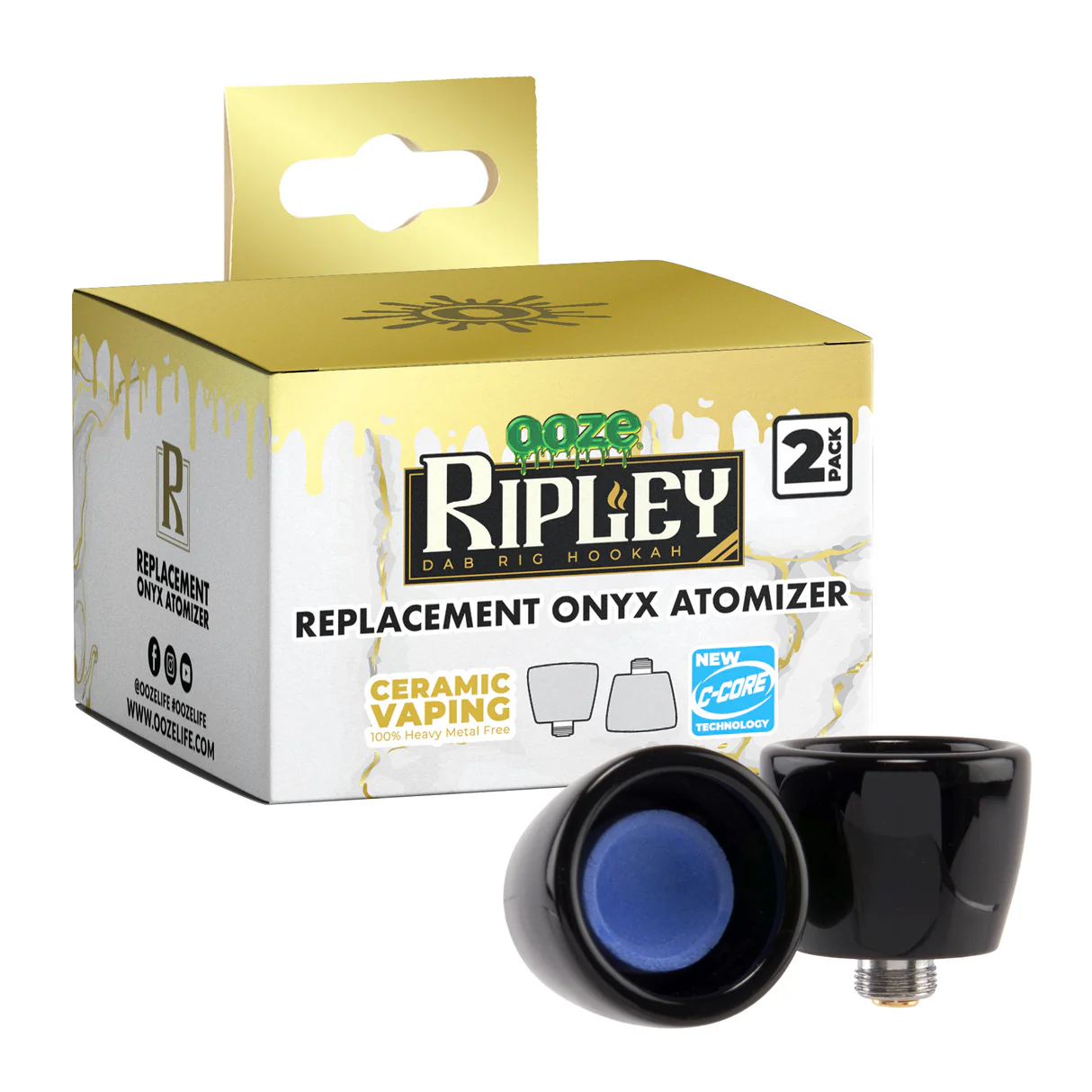 Ooze RIPLEY Replacement Onyx Automizer | 2 Pack product image