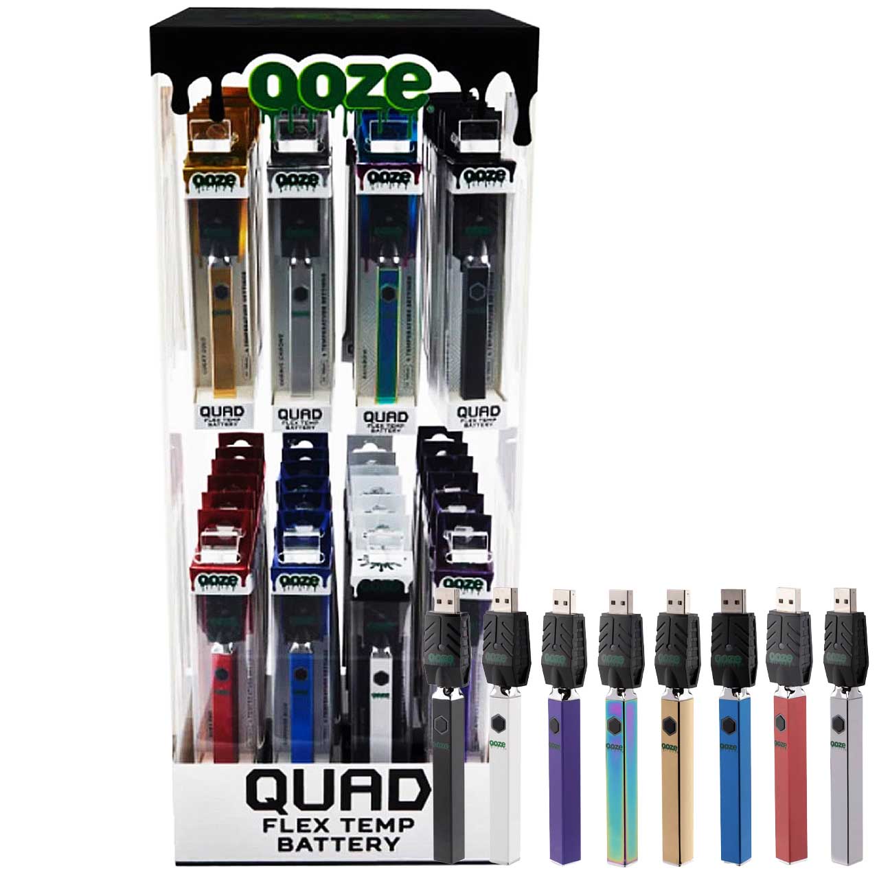 Ooze Flex Temp Quad Battery with Smart USB | 48 Count Display product image