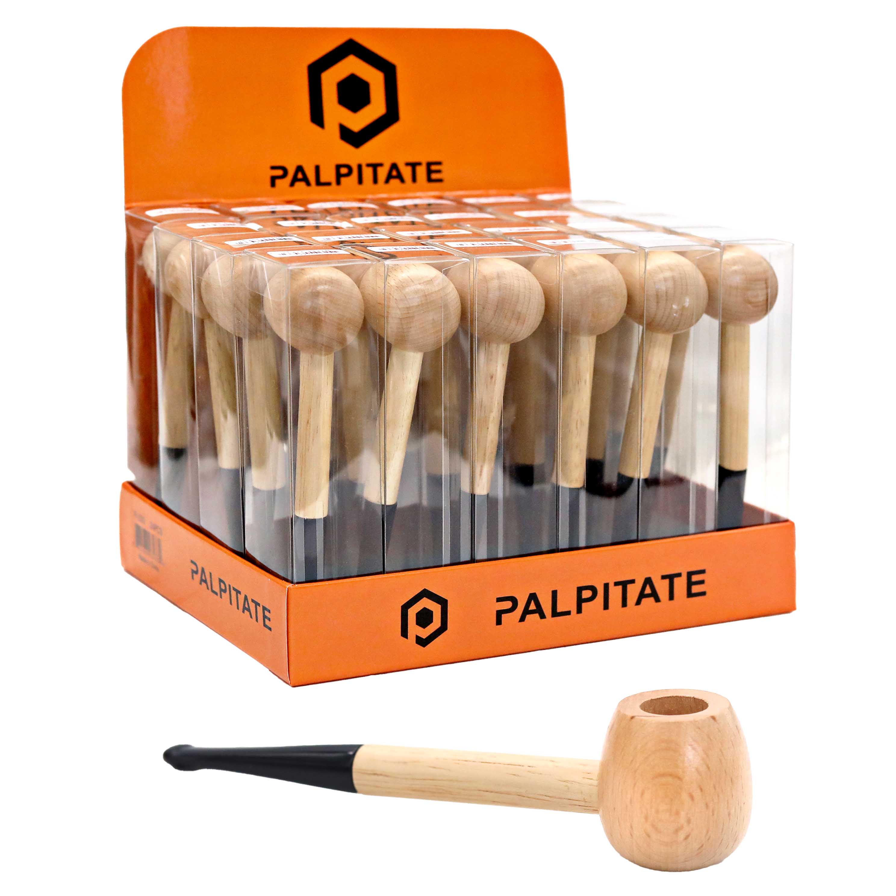 PALPITATE Tobacco Wood Pipe (PI-033) | 24 Count Display product image
