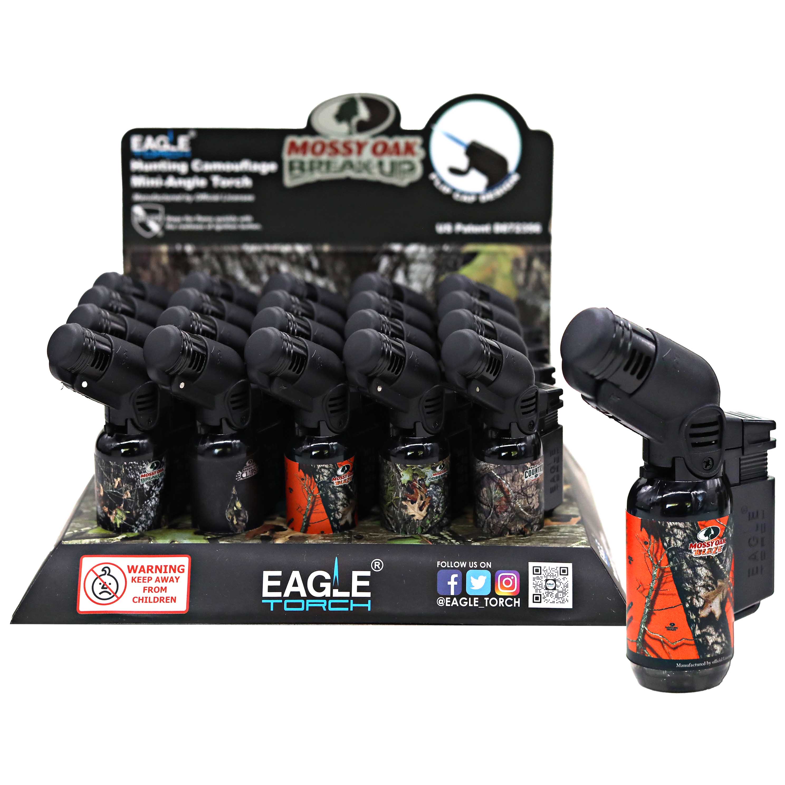 Eagle Torch Hunting Camouflage Mini Angle Lighter (PT116MOK) | 20 Count Display  product image