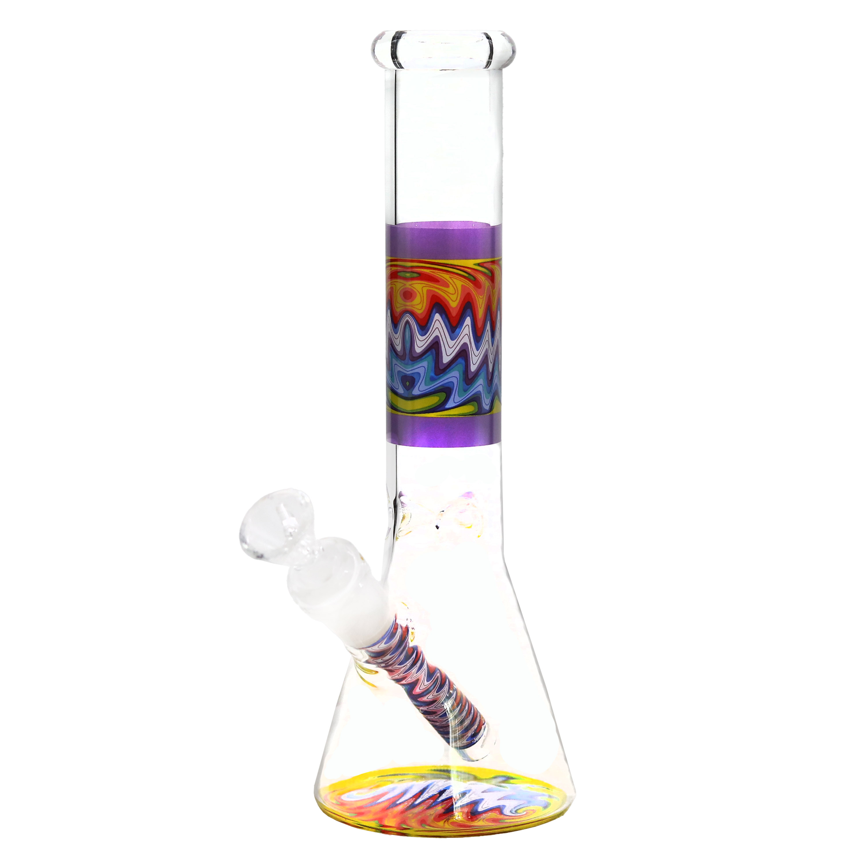 Wig Wag Design Beaker Waterpipe (PW209) | 10 inch | Assorted Colors product image