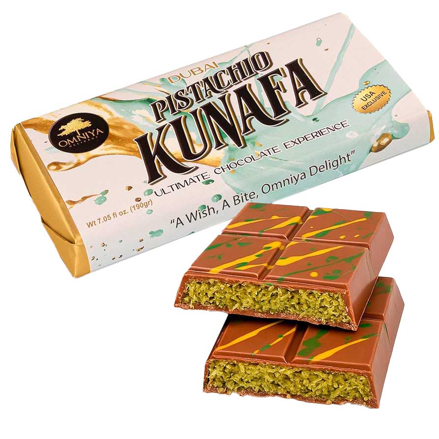 Pistachio Kunafa Premium Dubai Chocolate | 40 Grams   product image