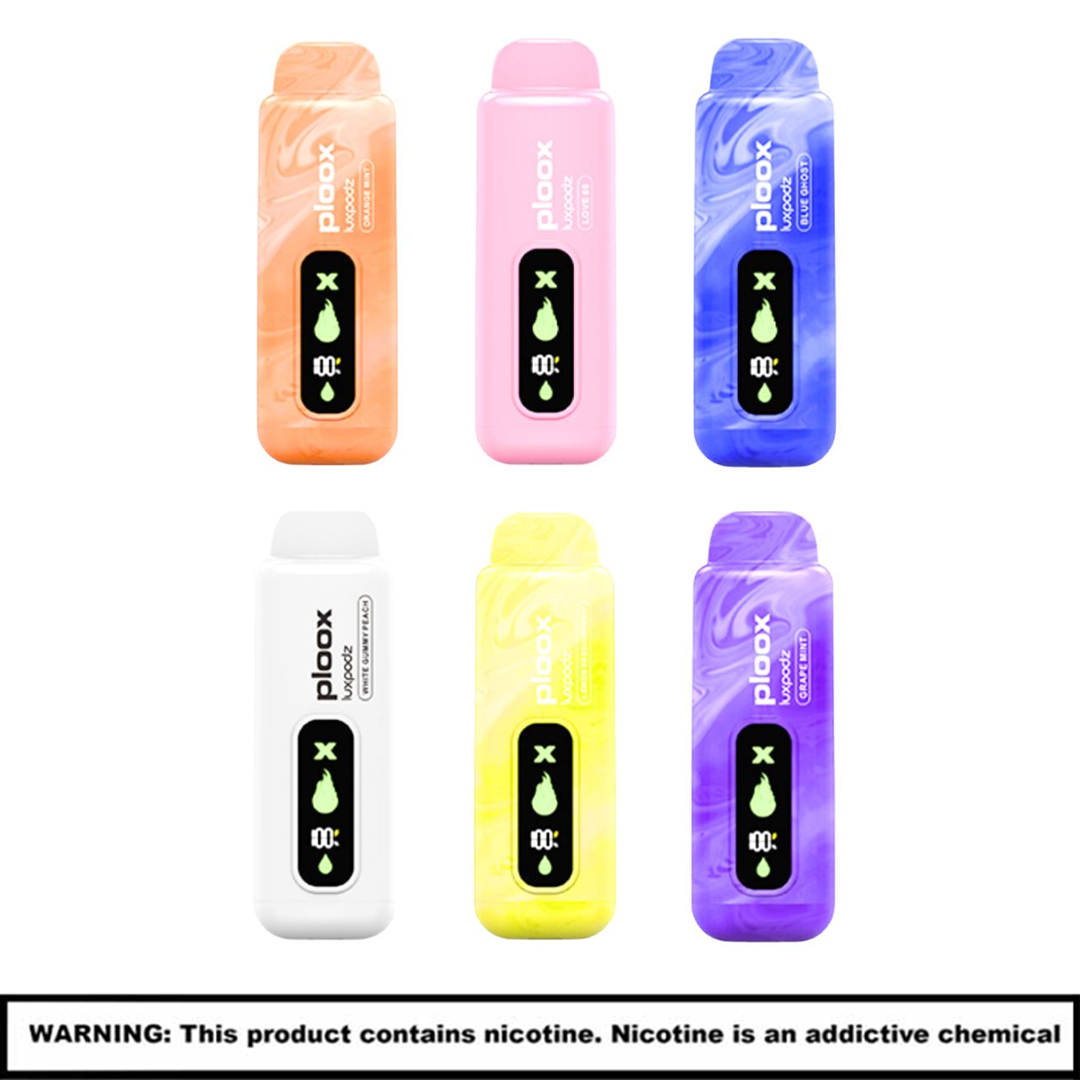Ploox X Portable Hookah Disposables | 5mg | 15000 Puffs | 5 Count Display product image