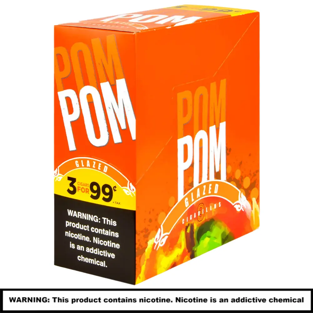 Pom Pom Rolled Cigars (3 For $0.99) | 3 Pack | 15 Count Display | Glazed product image