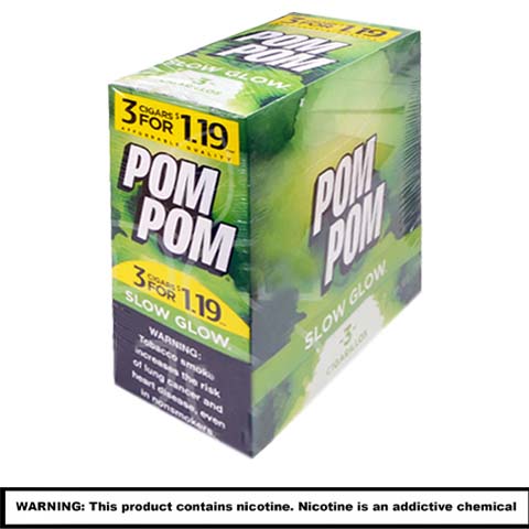 Pom Pom Rolled Cigars (3 For $1.19) | 3 Pack | 15 Count Display | Slow Glow product image