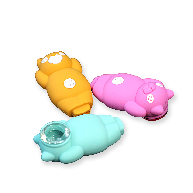 Puppet Bear Silicone Handpipe (H455) | 3 inches | Assorted Colors - image 1 of 2
