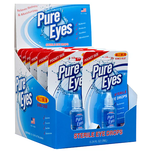 Pure Eyes Redness Relief Sterile Eye Drops | 7ml | 12 Count Display product image