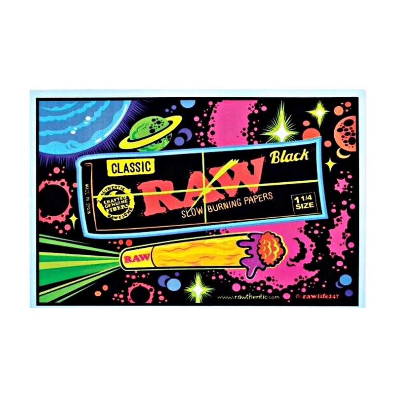 RAW Black Light Flocked Poster | Glow In The Dark product image