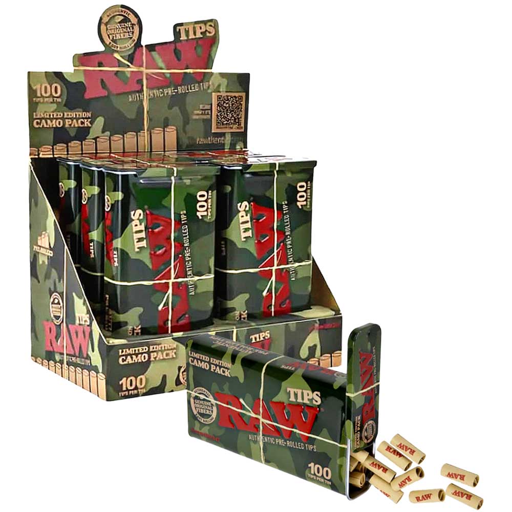 RAW Limited Edition Camoflaouge Tips | 6 Pack | 100 Count Display product image