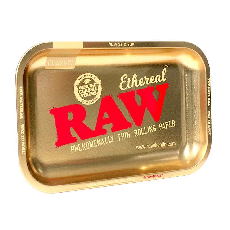 RAW Ethereal Gold Finish Metal Rolling Tray | Medium product image
