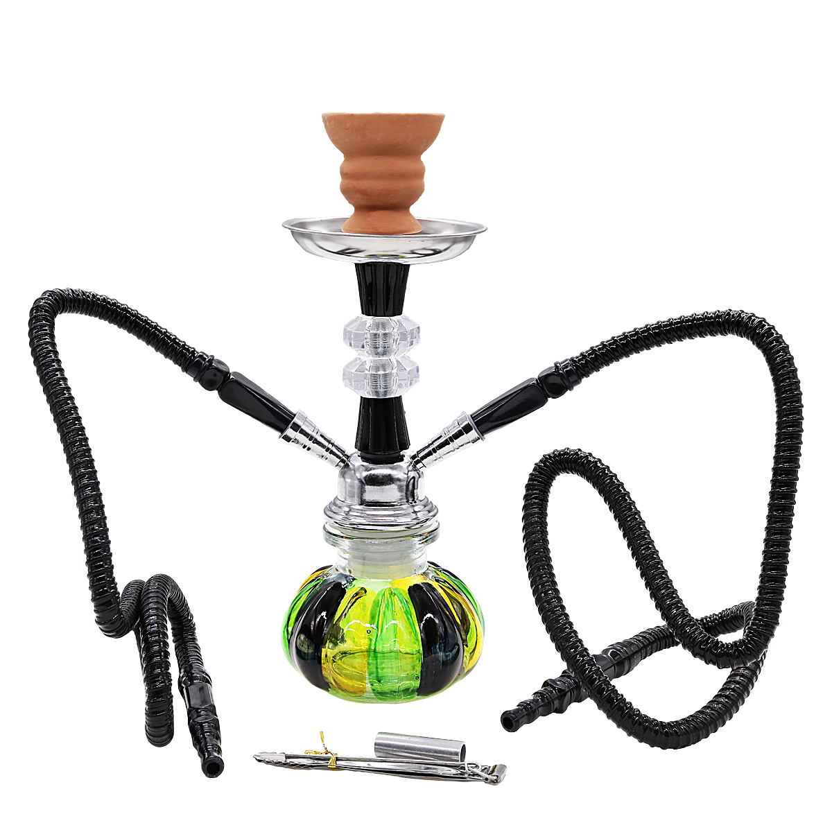 Zebra Rodman Hookah | 2 Hose | 10 inch | Assorted Colors product image