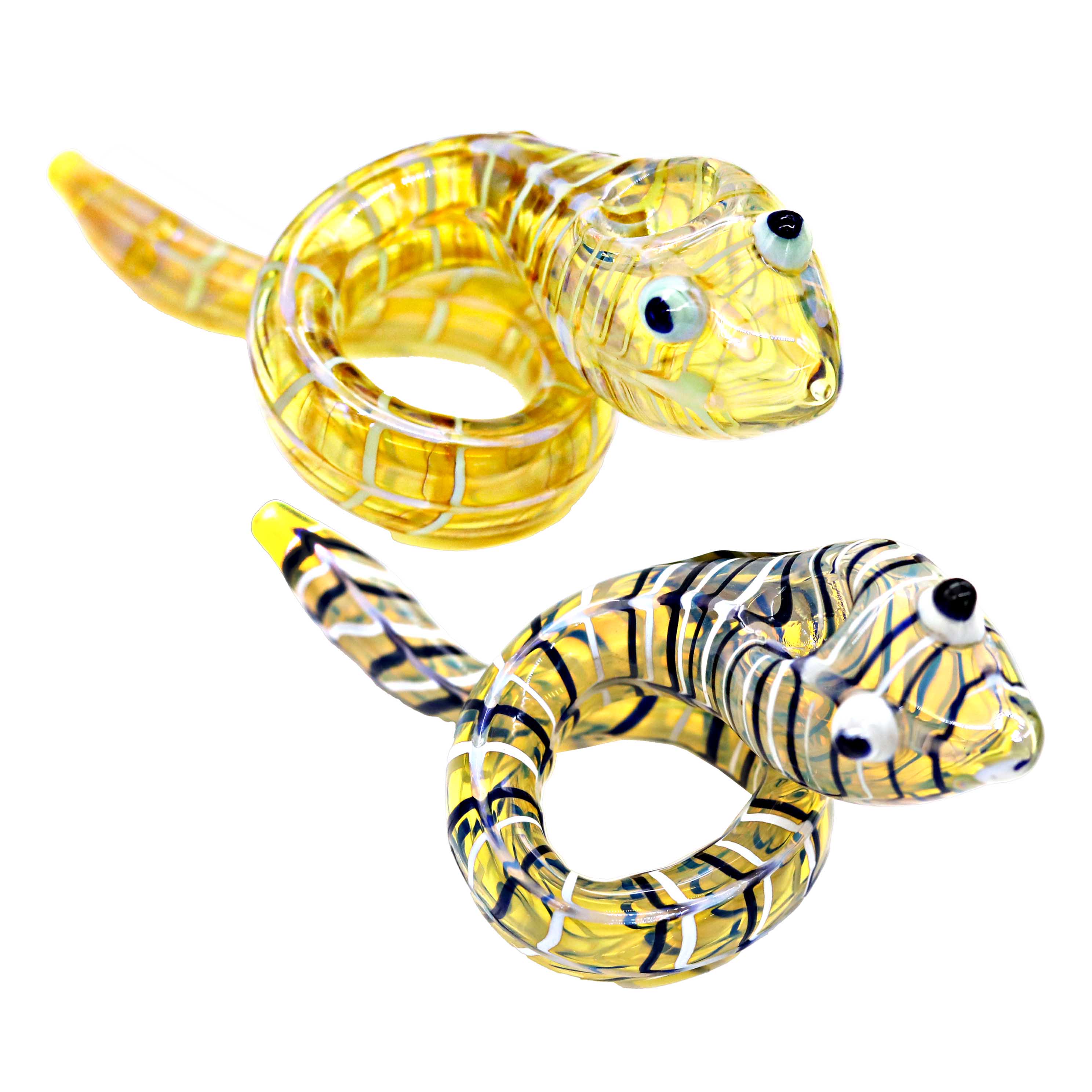 Gold Fumed Snake Handpipe (RSS-3) | 5 inch | Assorted Colors product image