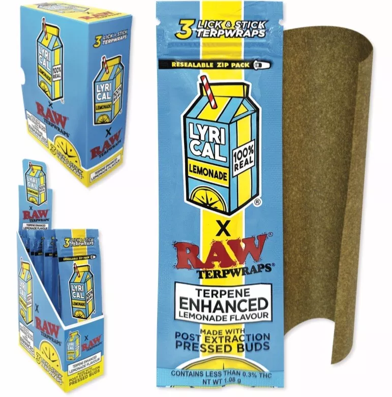 RAW Terpwraps | 3 Pack | 20 Count Display | Lyrical Lemonade product image