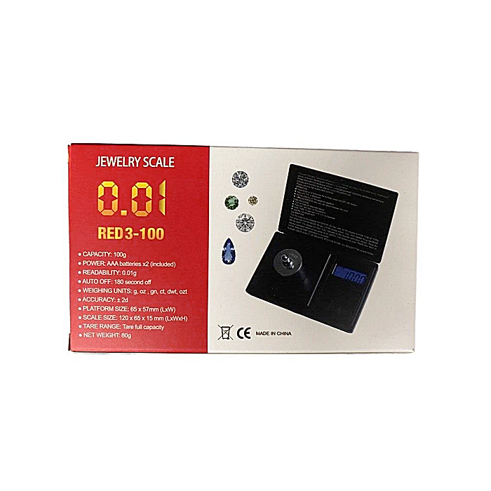 Red Jewelry Scale (RED3-100) | 100x0.01g product image