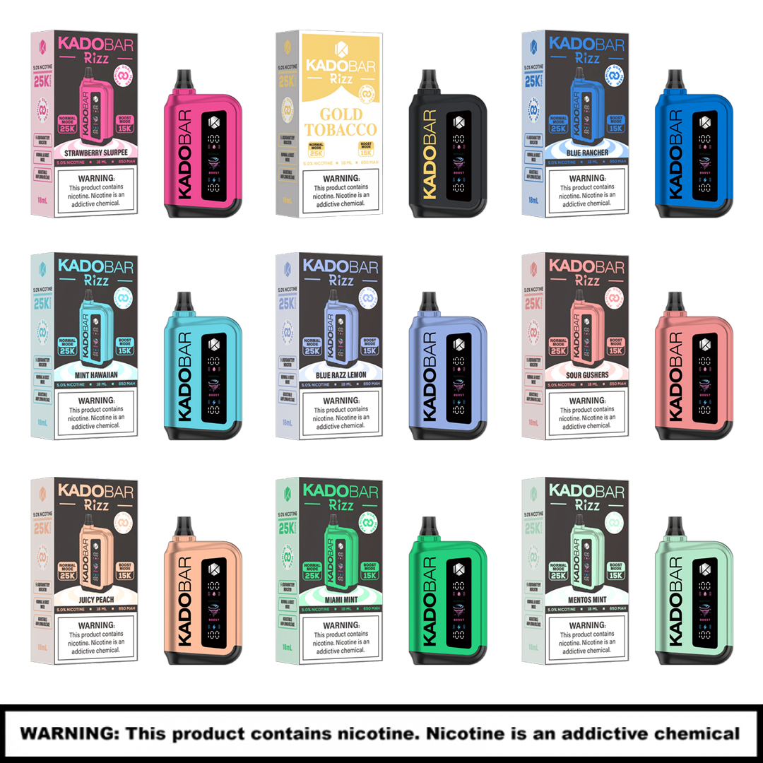 Kado Bar RIZZ Disposable | 5% Nicotine | 25000 Puffs | 5 Count Display product image