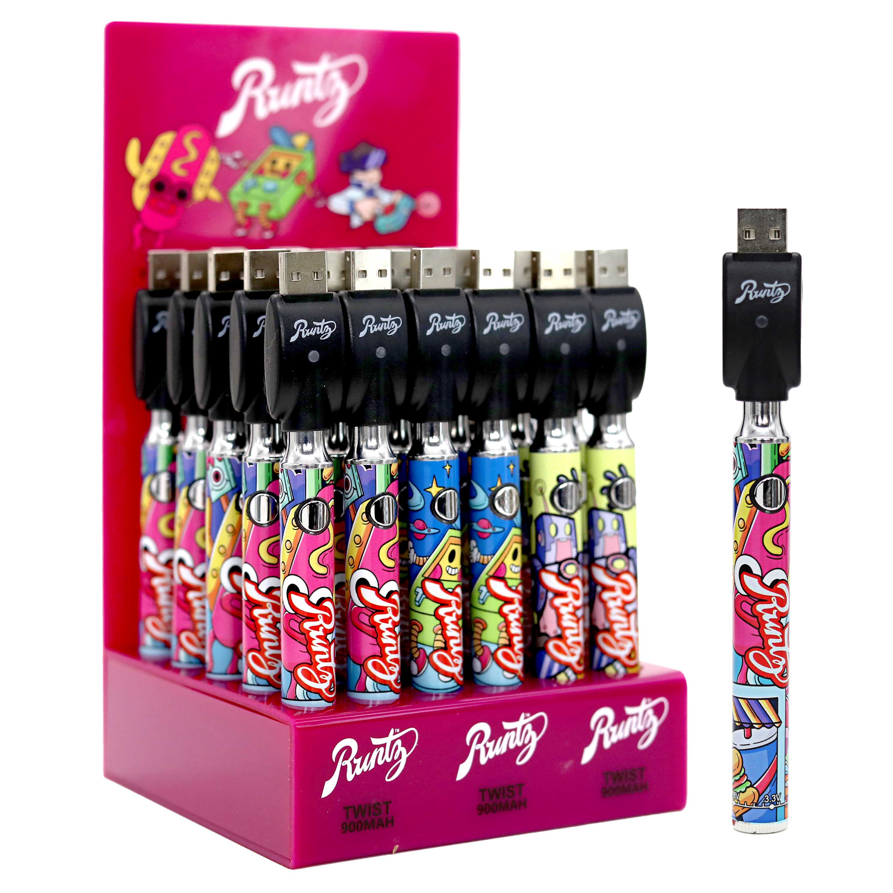 RUNTZ Character Faces Twist (3.3V-4.8V) Battery (BT1000) | 900 mah | 30 Count Display product image