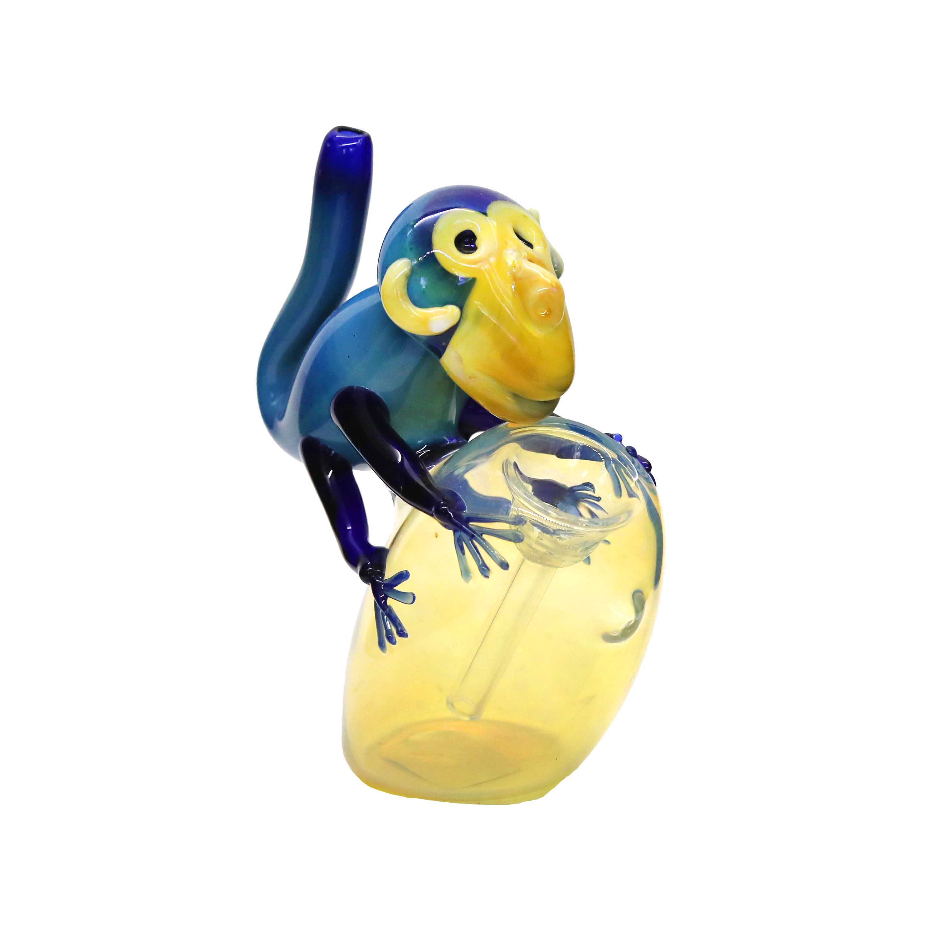 Climbing Monkey Bubbler Handpipe (sb-1841) | 6 inch | Assorted Colors product image
