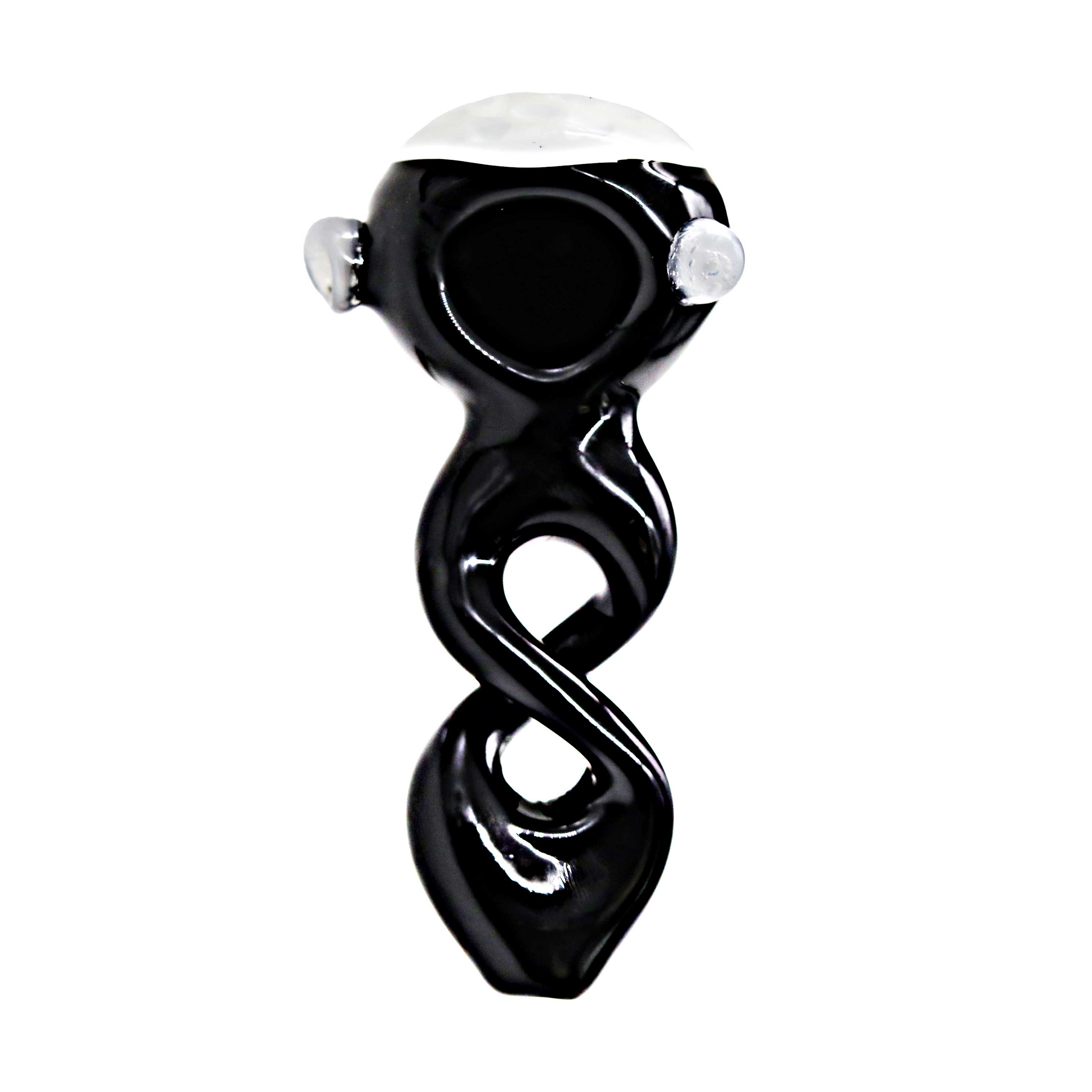 Twisted Honeycomb Handpipe with Black and White Tube (SB-3454) | 5 inch | Assorted Colors product image