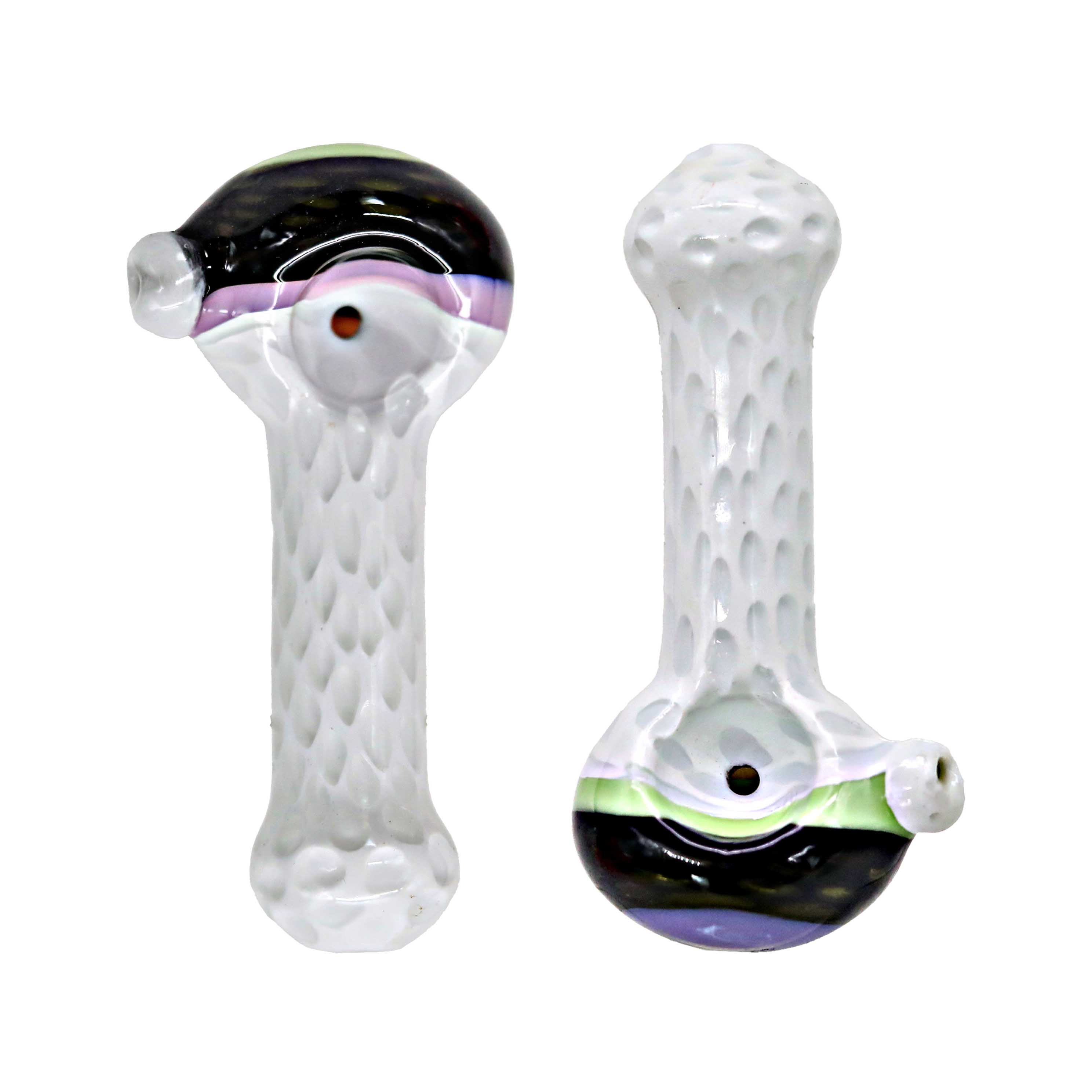White Honeycomb Body with Slime Color Head Handpipe (SB-3959) | 3.5 inch | Assorted Colors product image