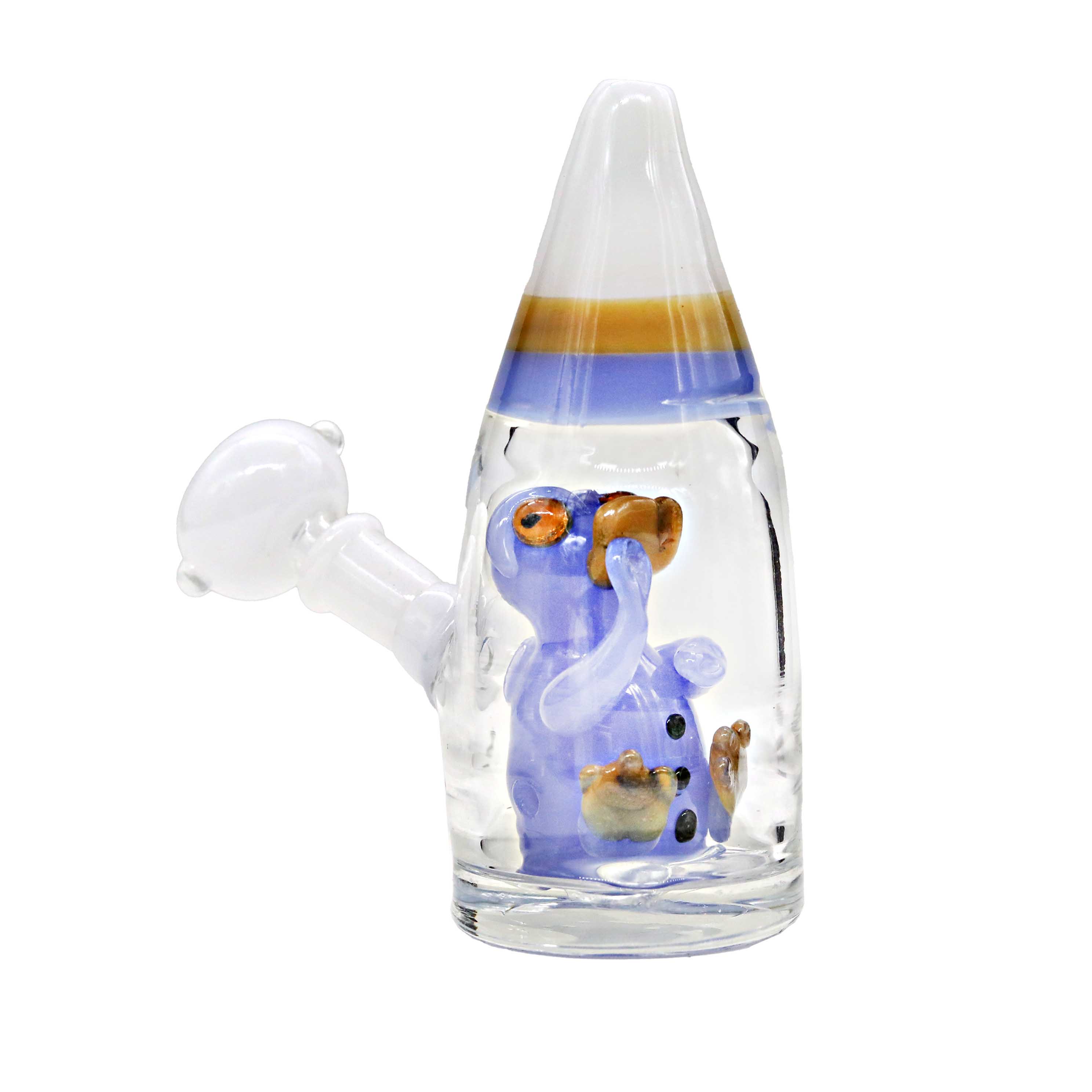 Slyme Color Tear Drop Shaped Monkey Waterpipe (SB-4198) | 6 inch | Assorted Colors product image