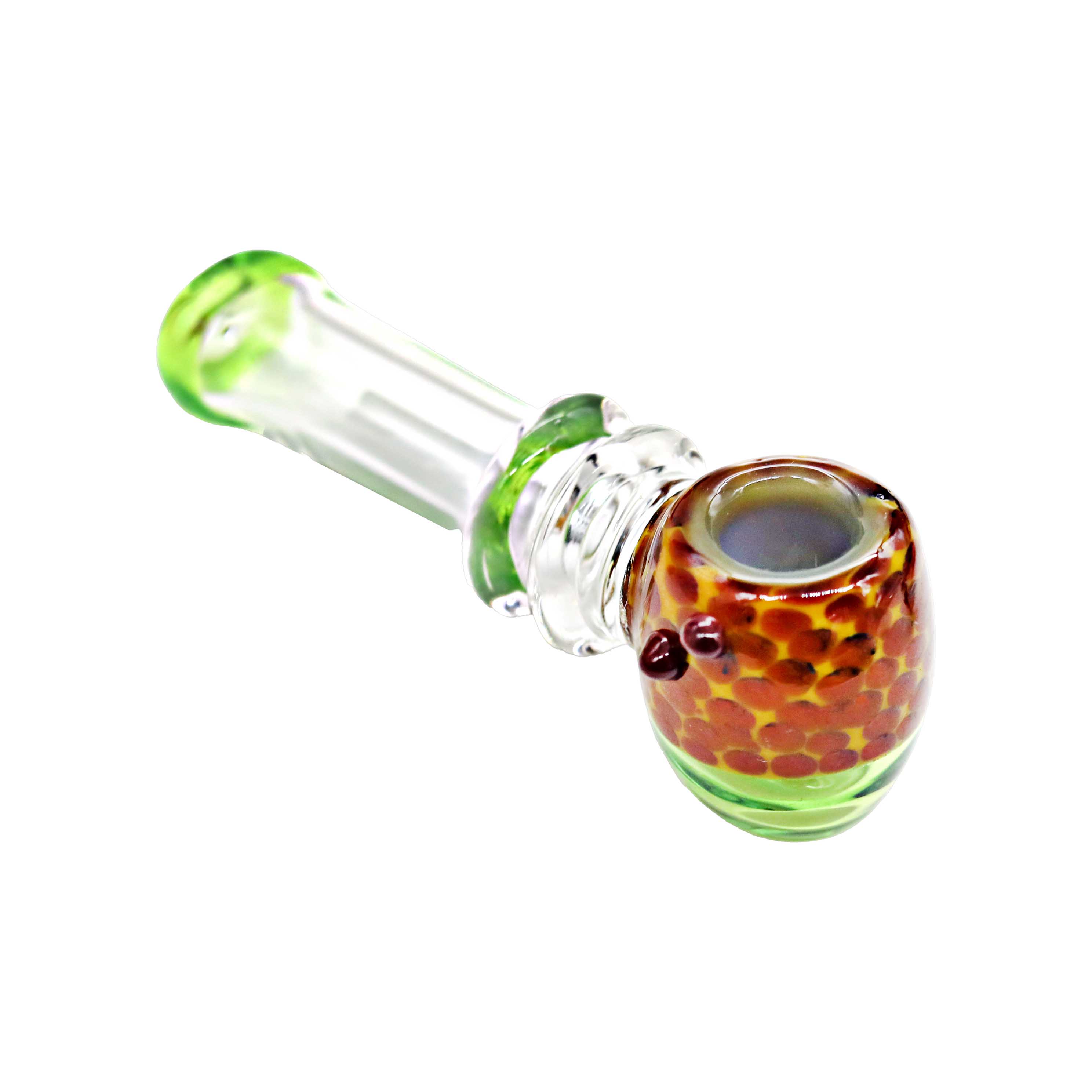 Honeycomb Top Double Ring Inbuilt Glass Screen Handpipe (SB-7019) | 5 inch | Assorted Colors product image