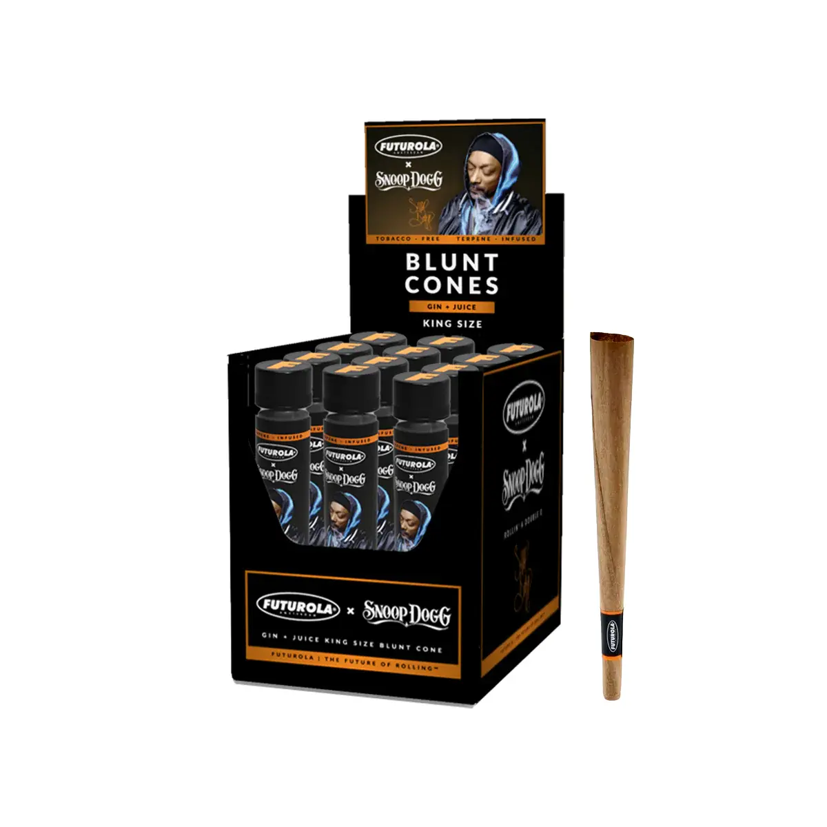 Futurola x Snoop Dogg Terpene Infused Blunt Cones | King Size | 12 Count Display  product image