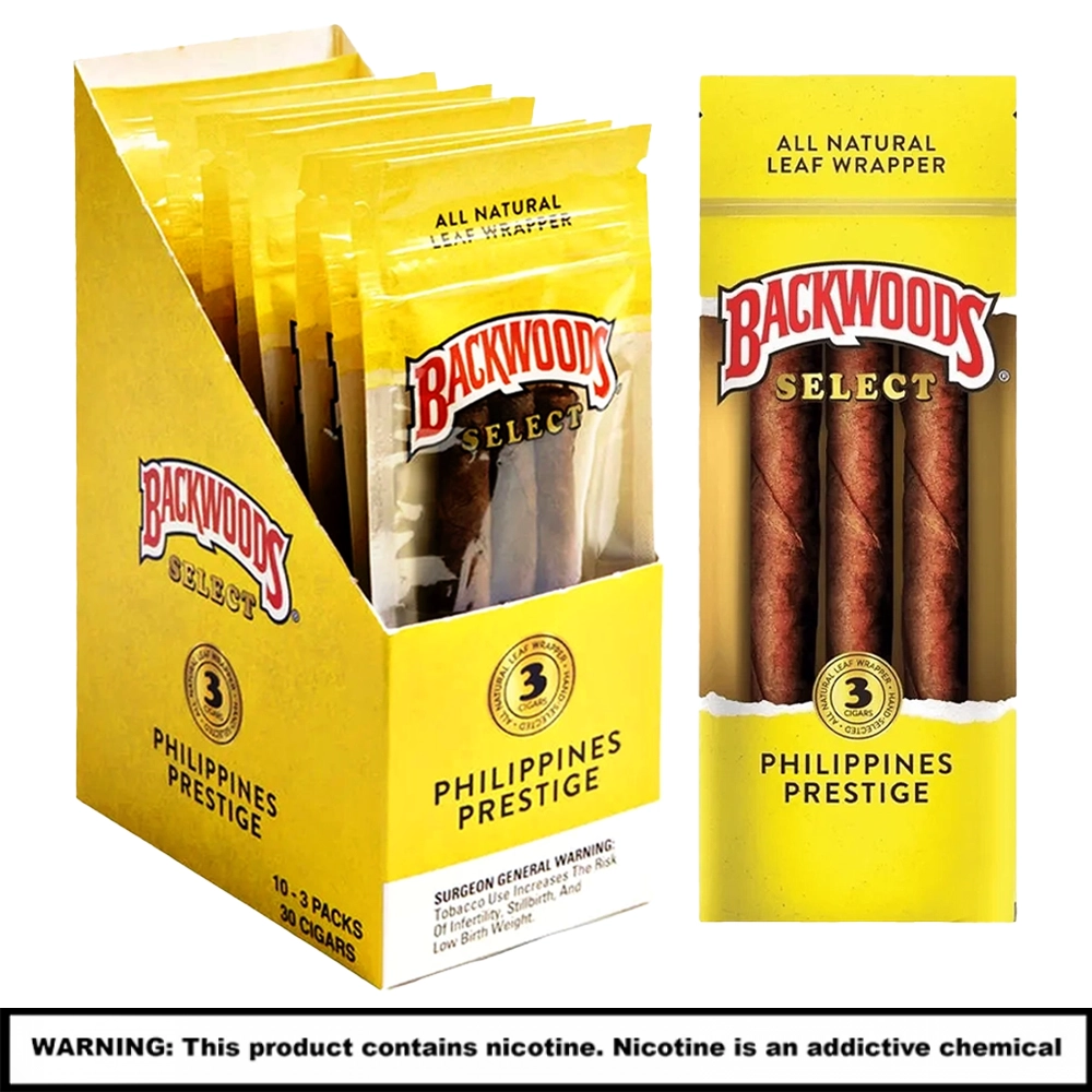 Backwoods Cigars | 3 Pack | 30 Count Display | SELECT PHILLIPPINES PRESTIGE product image