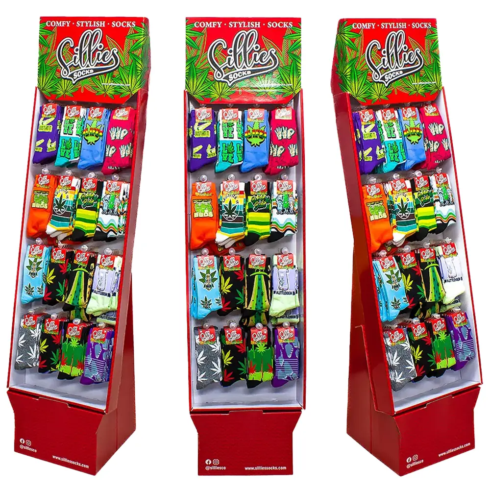 Sillies Socks Display 16 Designs | 6 Count Per Design | 96 Count Display product image