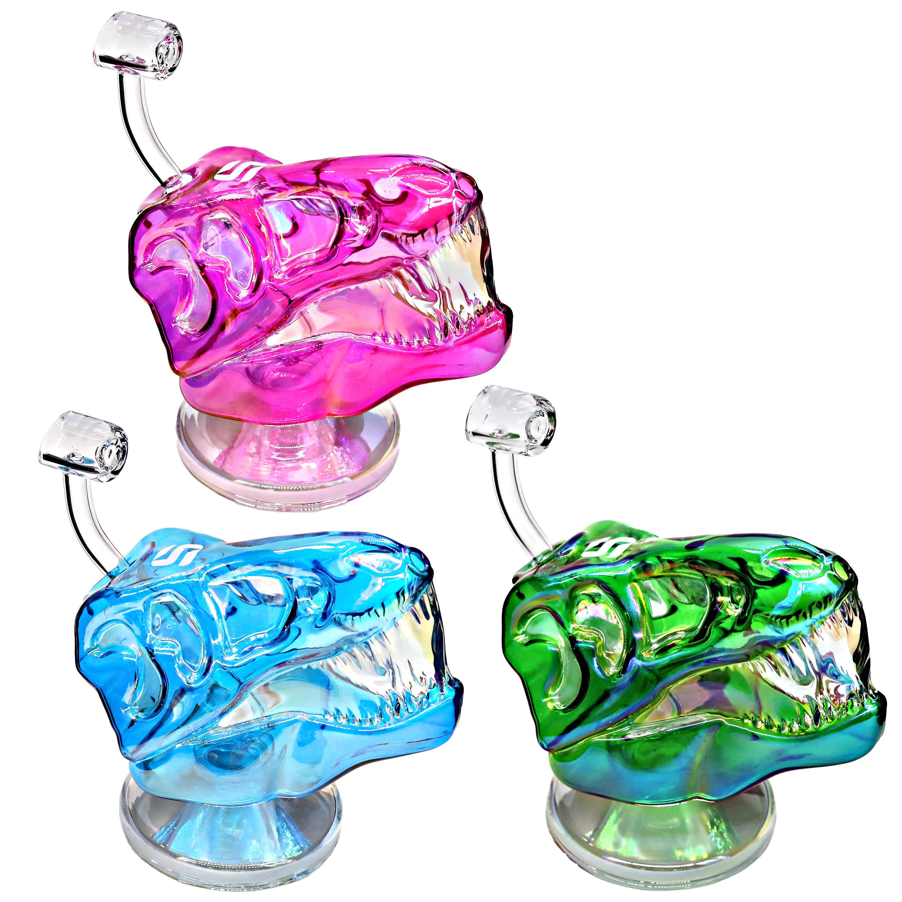 Silo Gold Fumed Rex Head Waterpipe (SILO-148) | 6 inches | Assorted Colors product image