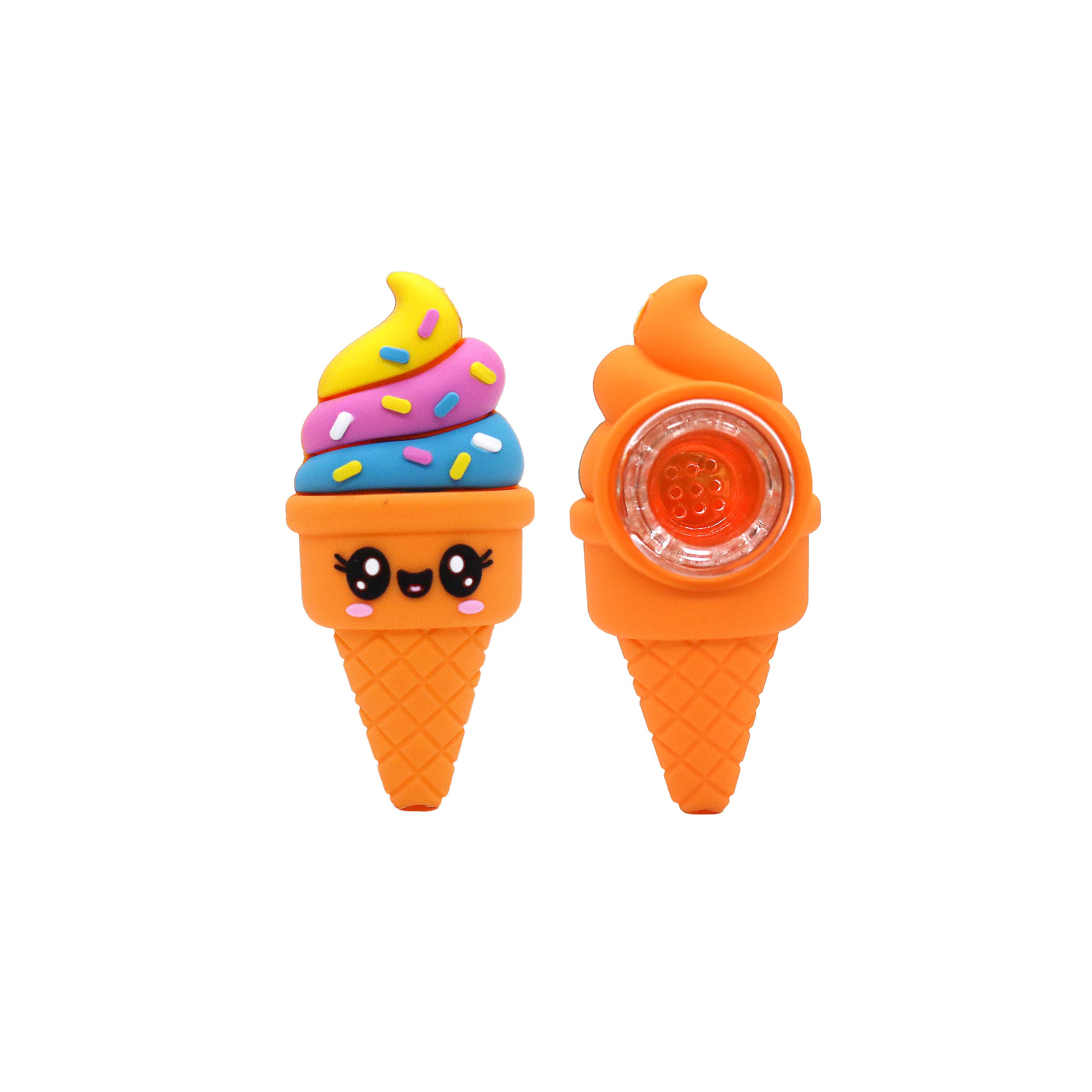 Ice Cream Key Chain Silicone Handpipe (SL5087) | 3 inch | Assorted Colors product image