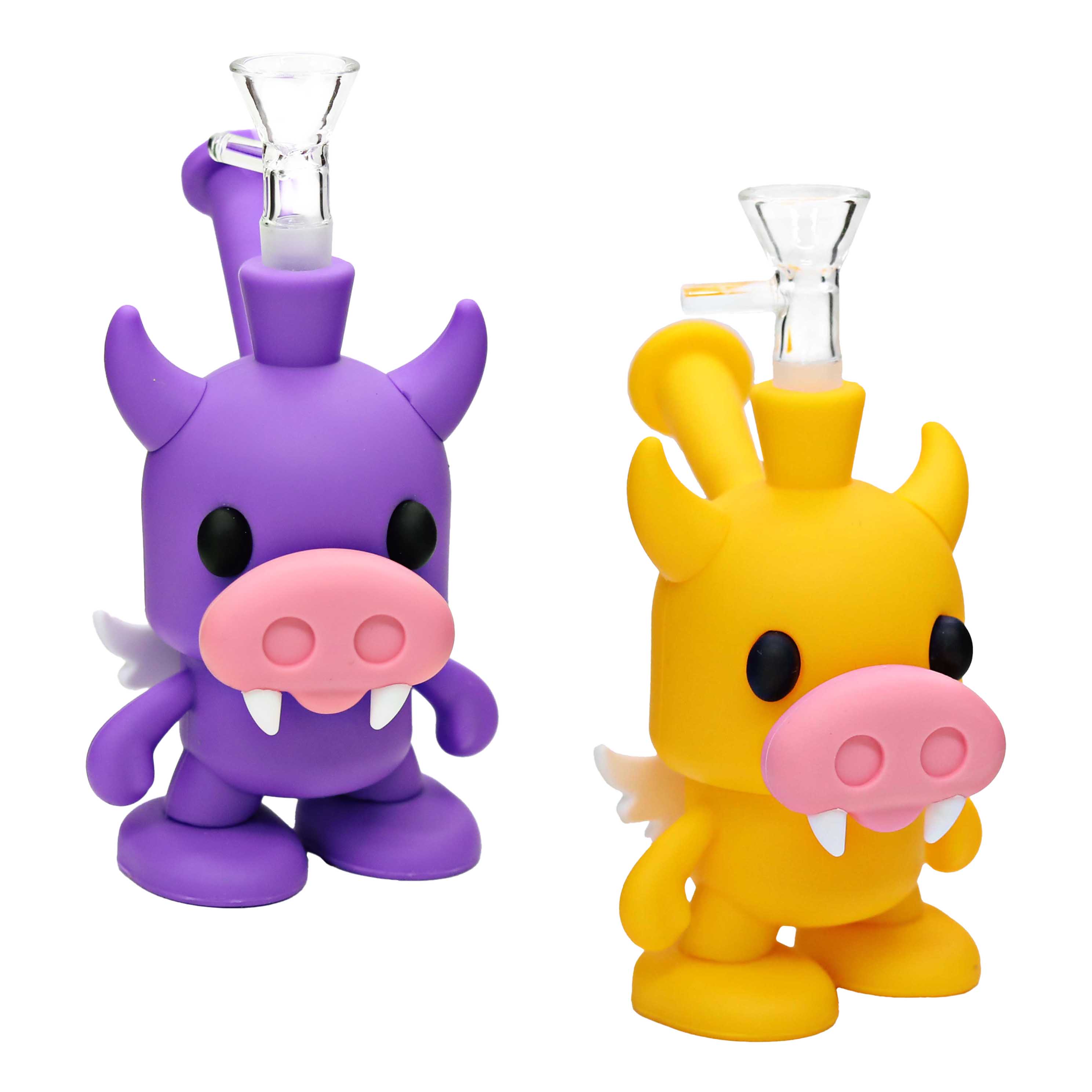 Evil Cow Silicone Waterpipe (SL5094) | 7 inch product image