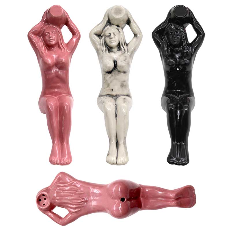 Sexy Lady Ceramic Waterpipe | 11 inch | Assorted Colors - image 1 of 2