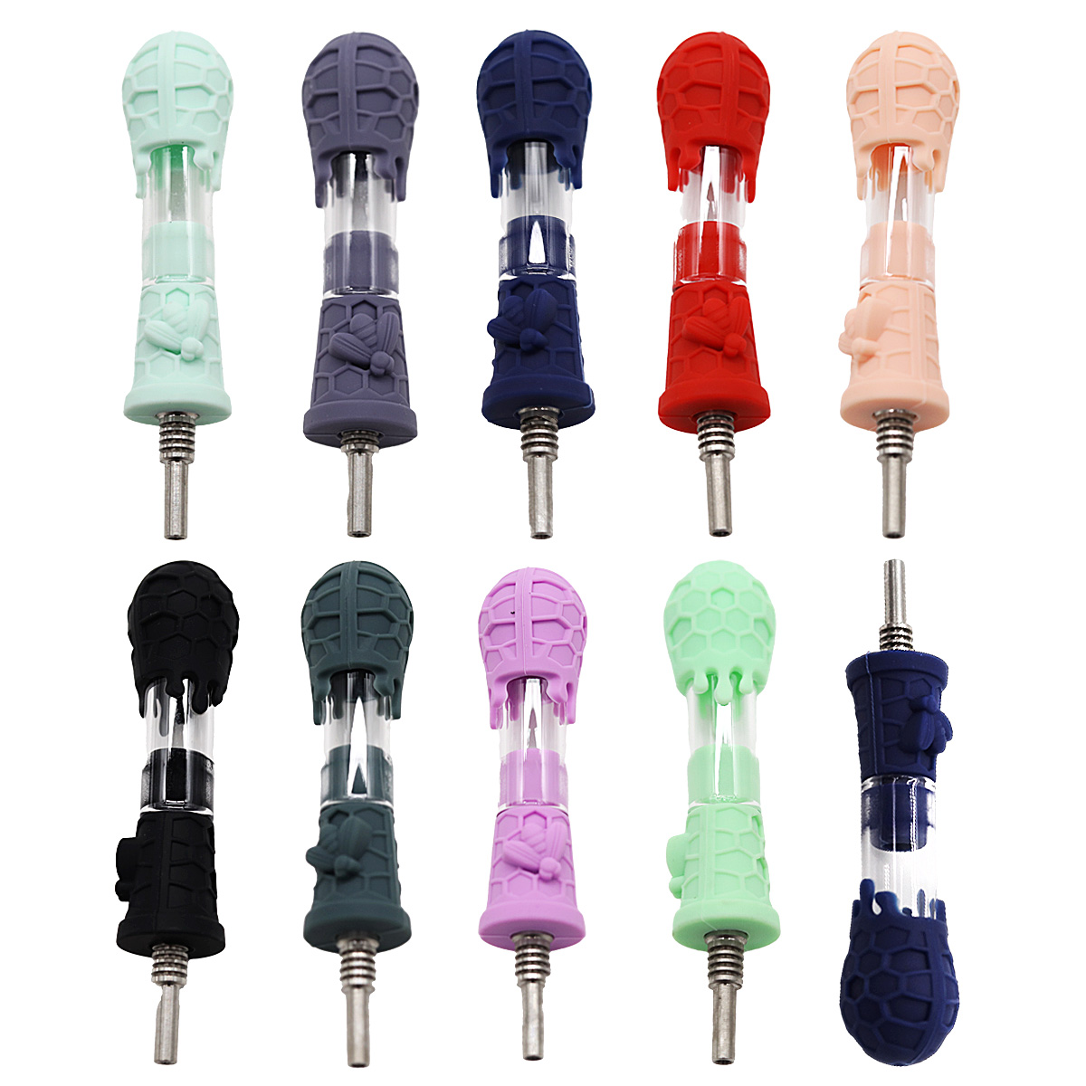 Silicone Bee Comb Nectar Collecter (SL5013) | 3.5 inch | 45 Count Display | Assorted Colors product image