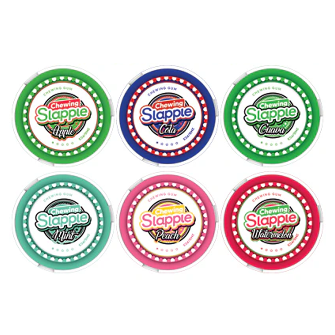 Slapple Nicotine Chewing Gum | 5 Count Display product image