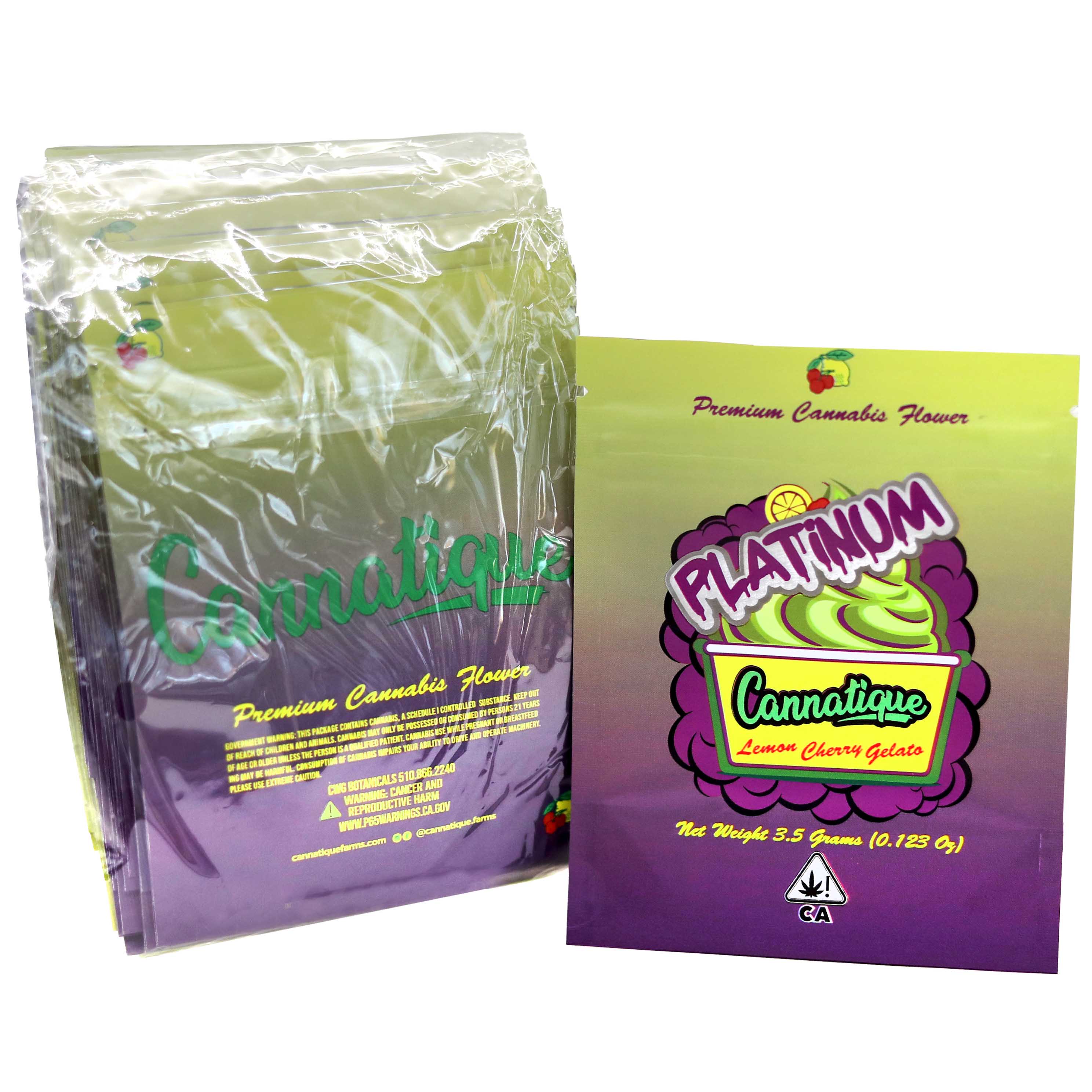 Smell Proof Mylar Bags Cannatique Designs | 3.5 grams | 50 Count | Assorted Designs product image
