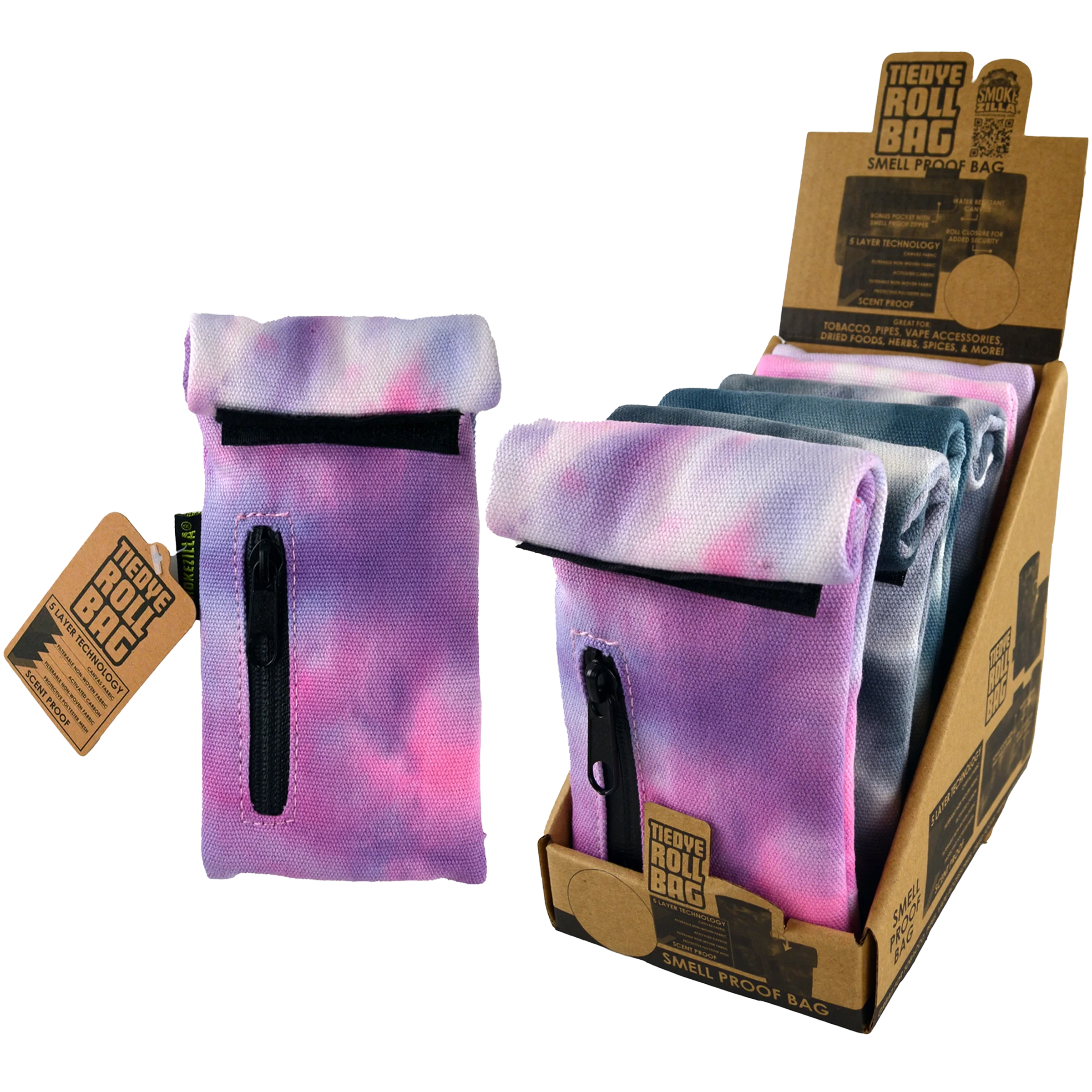 Tie Dye Roll Bag (022710) | 6 Count Display product image