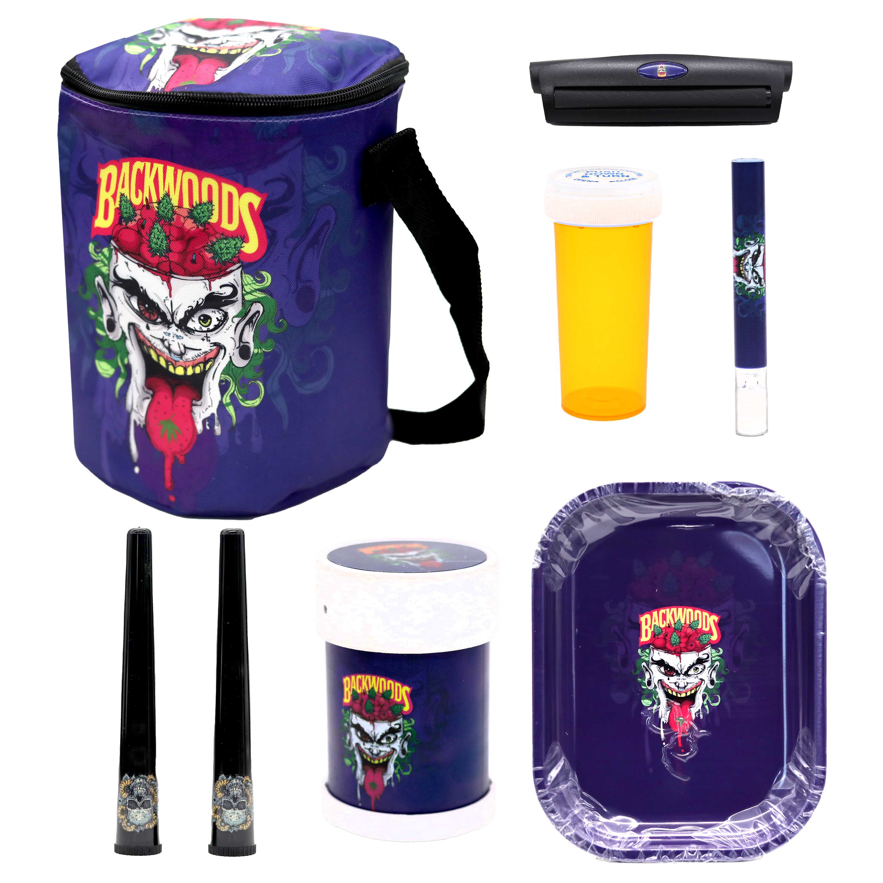 Smoking Set 10 Piece Acessories In Duffle Bag (HL-SET)  | Assorted Designs product image