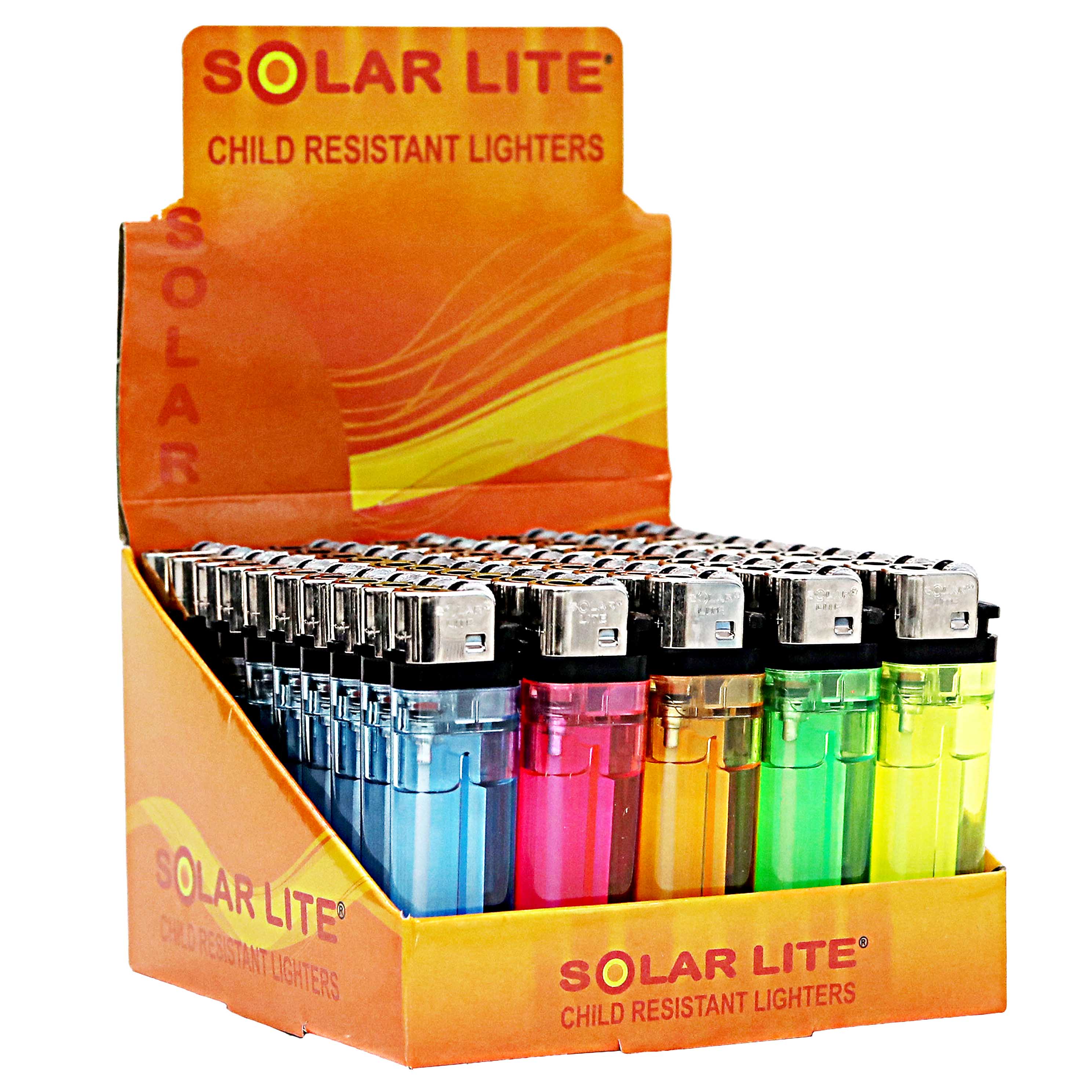 Solar Lite Lighters | 50 Count Display | Assorted Colors product image
