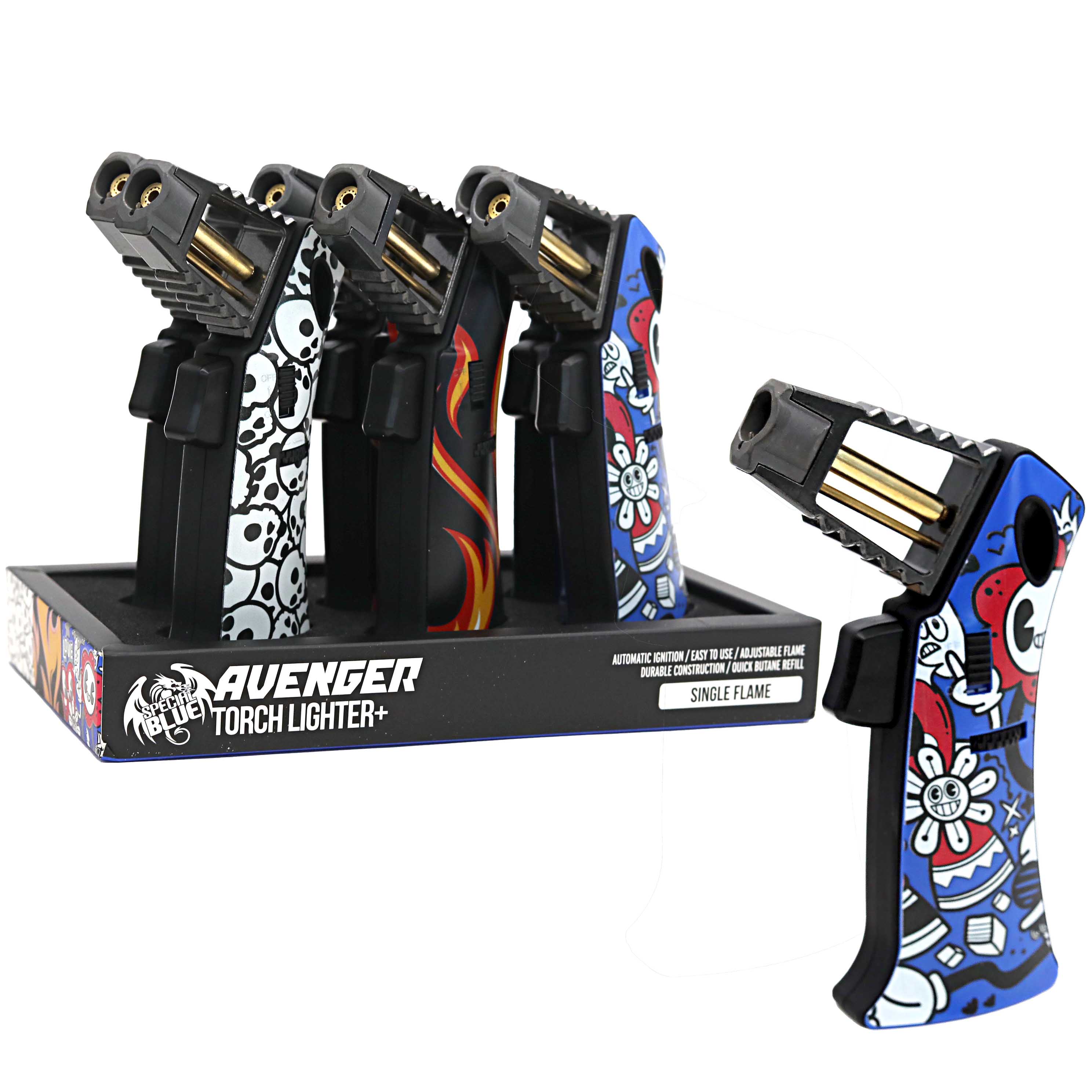 Special Blue AVENGER NEO Torch Lighters (TD-115M) | 6 Count Display product image